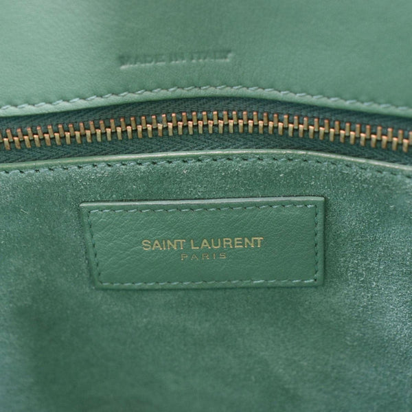 YVES SAINT LAURENT Sac de Jour Leather Satchel Shoulder Bag Green