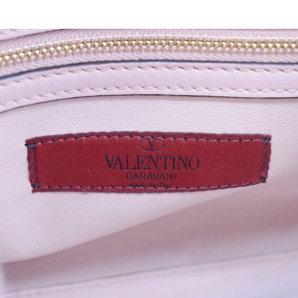 VALENTINO My Rockstud Frame Small Vitello Leather Shoulder Bag Light Pink