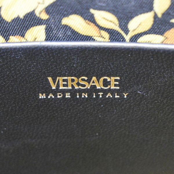 VERSACE First Line Virtus Medium Quilted Leather Tote Bag Black