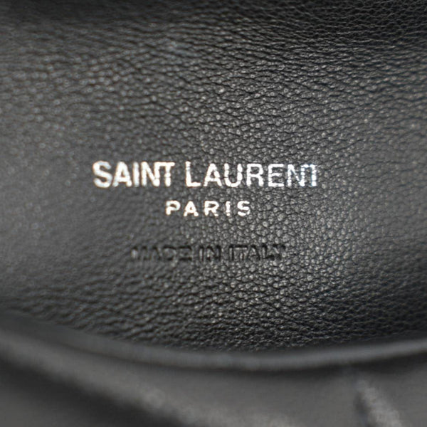 YVES SAINT LAURENT Loulou Small Puffer Leather Pouch Black