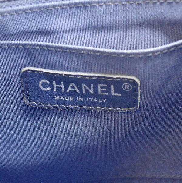 CHANEL Urban Spirit Quilted Leather Backpack Bag Blue