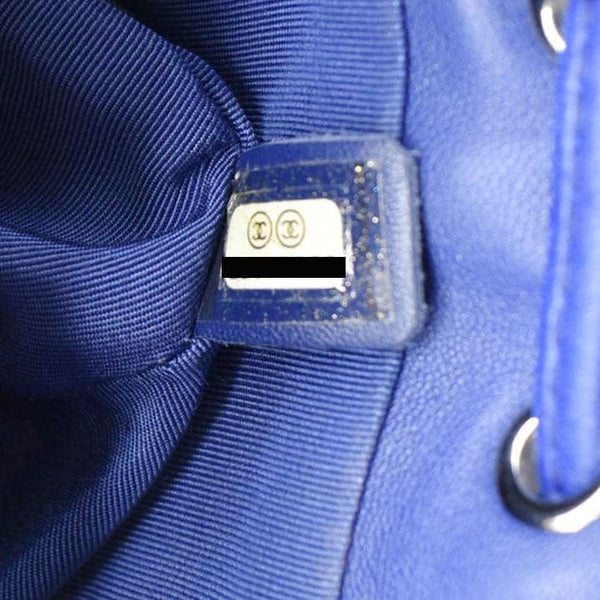 CHANEL Urban Spirit Quilted Leather Backpack Bag Blue