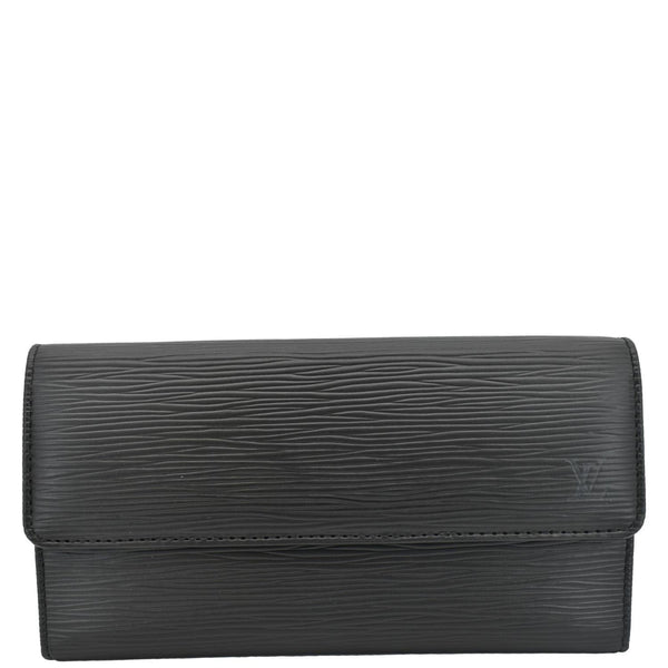 LOUIS VUITTON Epi Leather Long Wallet Black