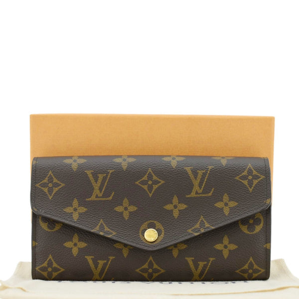 LOUIS VUITTON Sarah Monogram Canvas Wallet Brown