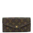 LOUIS VUITTON Sarah Monogram Canvas Wallet Brown