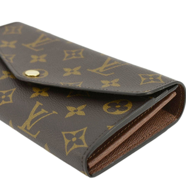 LOUIS VUITTON Sarah Monogram Canvas Wallet Brown