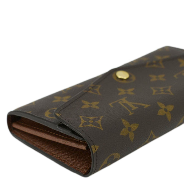 LOUIS VUITTON Sarah Monogram Canvas Wallet Brown