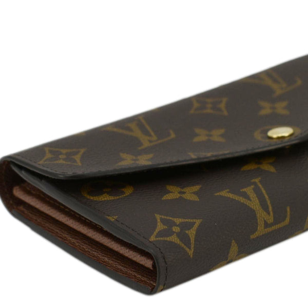 LOUIS VUITTON Sarah Monogram Canvas Wallet Brown