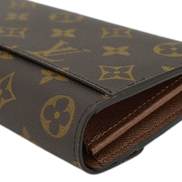 LOUIS VUITTON Sarah Monogram Canvas Wallet Brown