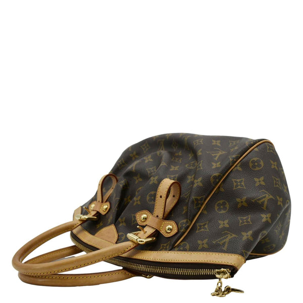 LOUIS VUITTON Tivoli GM Monogram Canvas Satchel Bag Brown