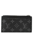 LOUIS VUITTON Monogram Eclipse Canvas Coin Card Holder Black