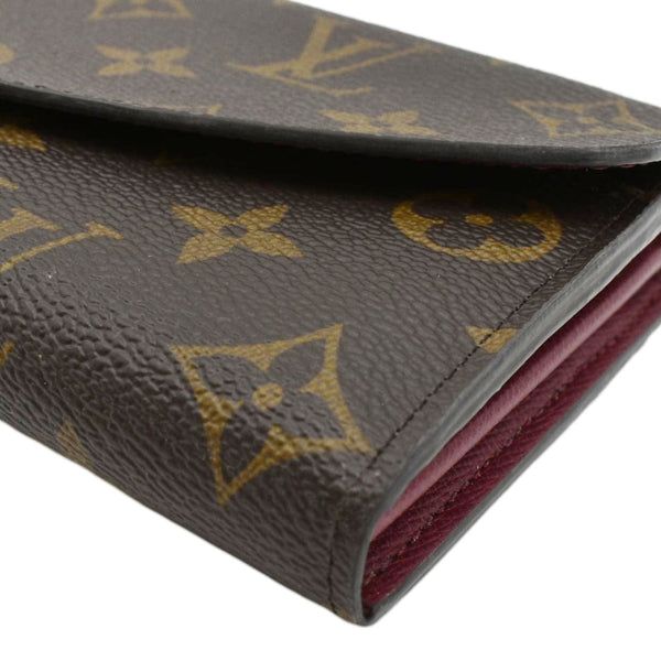 LOUIS VUITTON Sarah Monogram Canvas Wallet Brown