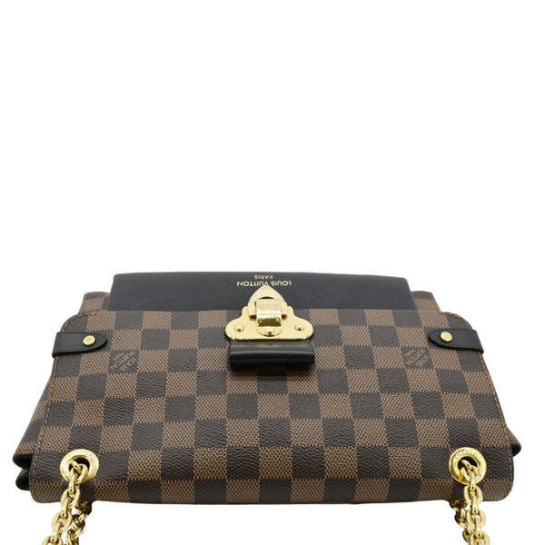 LOUIS VUITTON Vavin PM Damier Ebene Chain Crossbody Bag Black