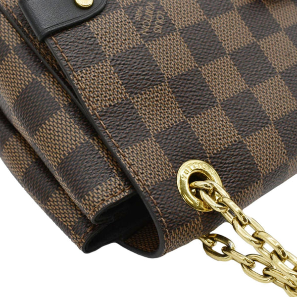 LOUIS VUITTON Vavin PM Damier Ebene Chain Crossbody Bag Black