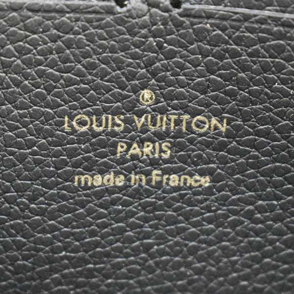 LOUIS VUITTON Clemence Empreinte Leather Wallet Black