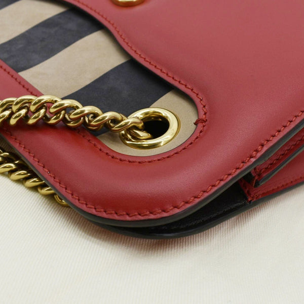 FENDI Karligraphy Pocket Vitello King Nubuck Leather Shoulder Bag Red