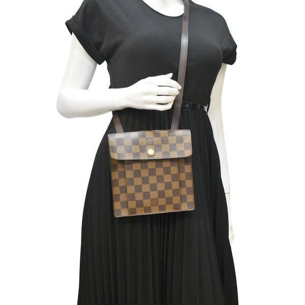 LOUIS VUITTON Pimlico Damier Ebene Crossbody Bag Brown