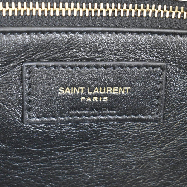 YVES SAINT LAURENT Sade Puffer Quilted  Leather Envelope Clutch Off White