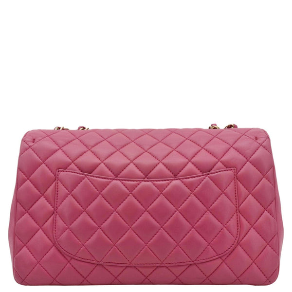 CHANEL Mademoiselle Chic Flap Leather Shoulder Bag Pink back look