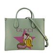 GUCCI Bananya Print Small Leater Tote Bag Green 659983