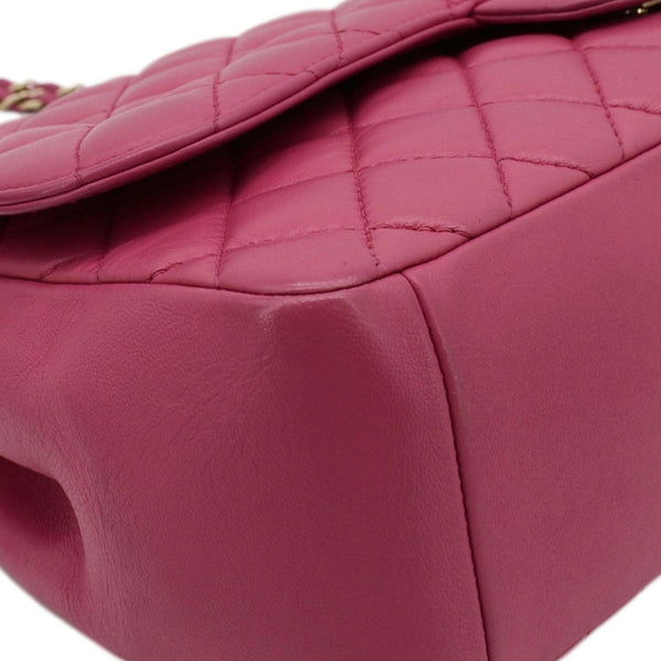 CHANEL Mademoiselle Chic Flap Medium Leather Shoulder Bag Pink