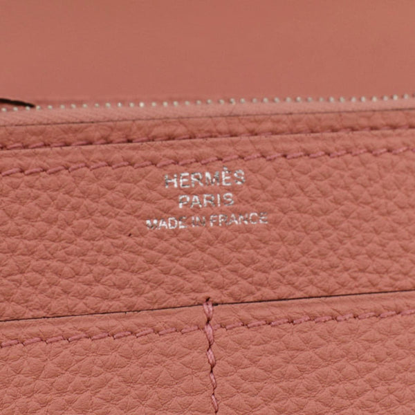 HERMES Dogon Duo Togo Leather Wallet Pink