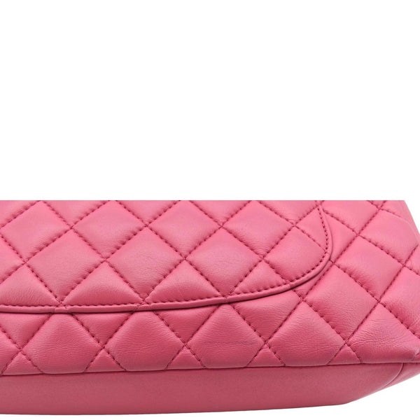 CHANEL Mademoiselle Chic Flap Medium Leather Shoulder Bag Pink