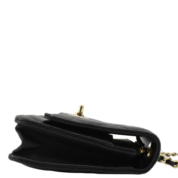 CHANEL Trendy CC Lambskin Leather Wallet On Chain Crossbody Bag Black