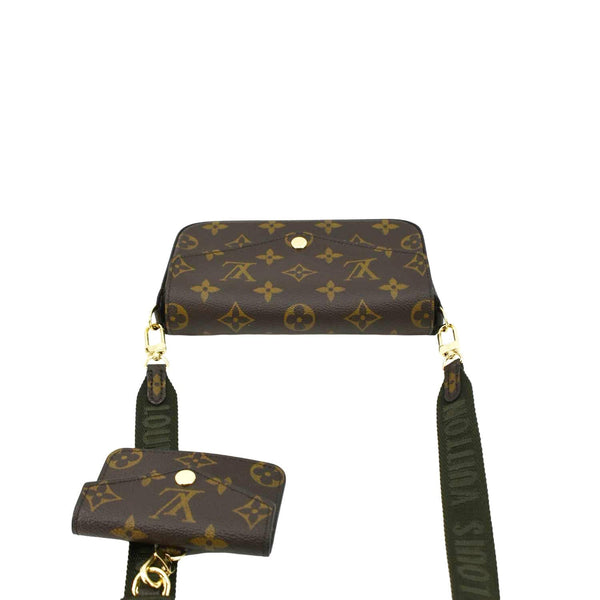 LOUIS VUITTON Felicie Strap & Go Monogram Canvas Crossbody Bag Brown