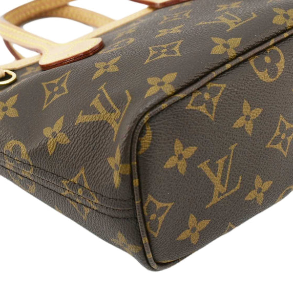 LOUIS VUITTON Neverfull BB Monogram Canvas Tote Shoulder Bag Brown