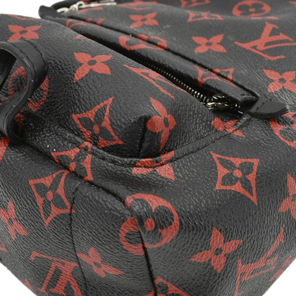 LOUIS VUITTON Palm Springs Infrarouge Mini Monogram Canvas Backpack Bag Black