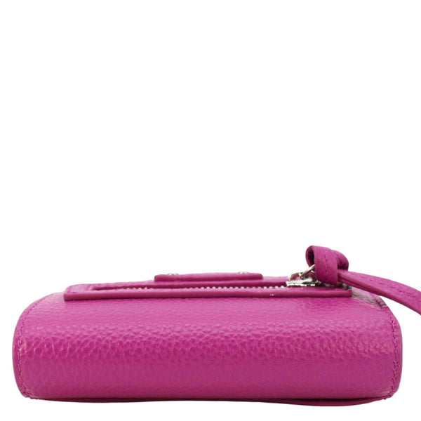 BALENCIAGA Neo Classic Mini Leather Wallet Pink