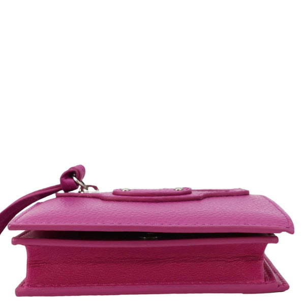 BALENCIAGA Neo Classic Mini Leather Wallet Pink