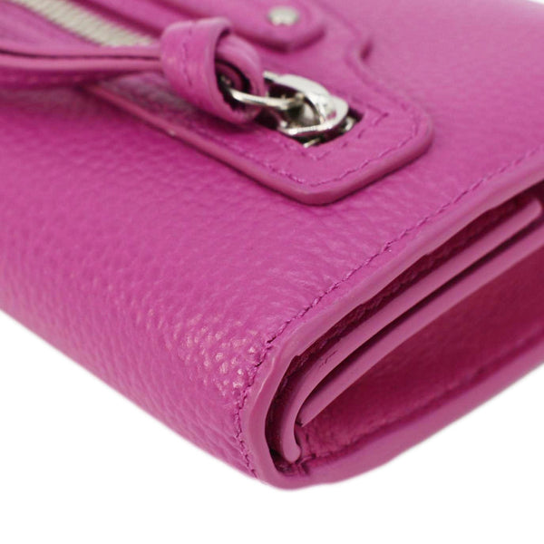 BALENCIAGA Neo Classic Mini Leather Wallet Pink