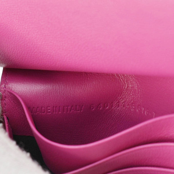 BALENCIAGA Neo Classic Mini Leather Wallet Pink