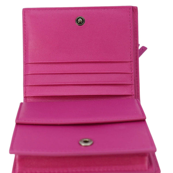 BALENCIAGA Neo Classic Mini Leather Wallet Pink