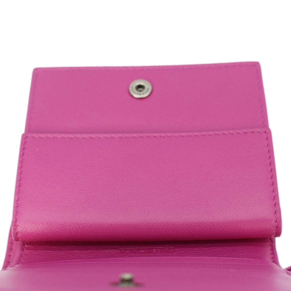 BALENCIAGA Neo Classic Mini Leather Wallet Pink