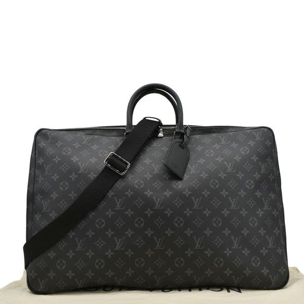 LOUIS VUITTON 2 Hangers Monogram Eclipse Garment Cover Bag Black back look