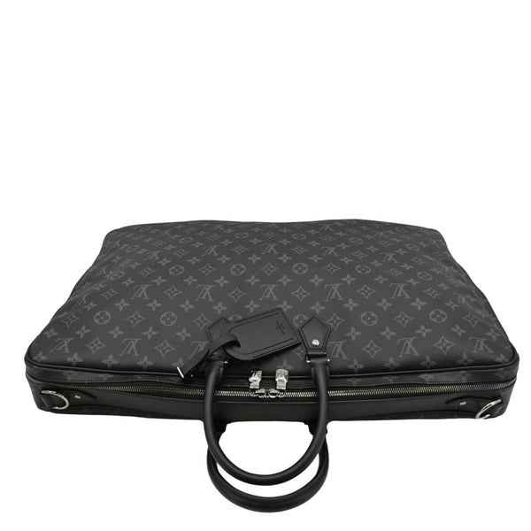 LOUIS VUITTON 2 Hangers Monogram Eclipse Garment Cover Bag Black upper side