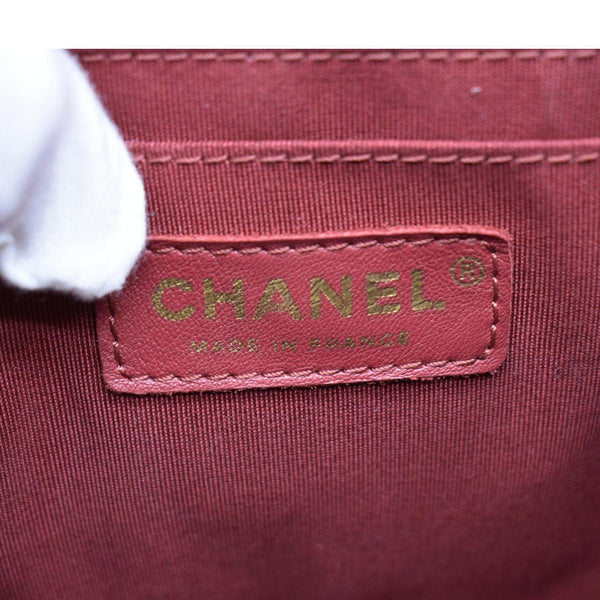 CHANEL Urban Spirit Quilted Leather Backpack Bag Red