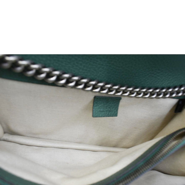 GUCCI Dionysus Small GG Leather Shoulder Bag Green 400249