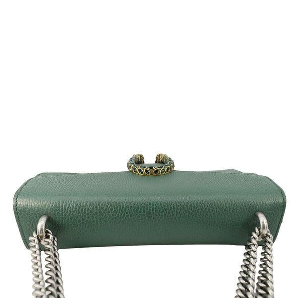 GUCCI Dionysus Small GG Leather Shoulder Bag Green 400249