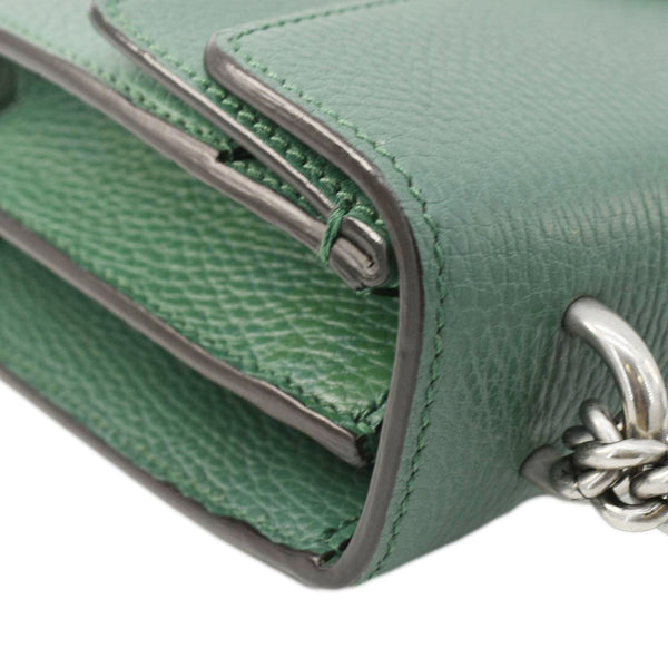 GUCCI Dionysus Small GG Leather Shoulder Bag Green 400249