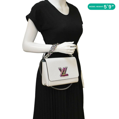 LOUIS VUITTON Twist Epi Leather Crossbody Bag White