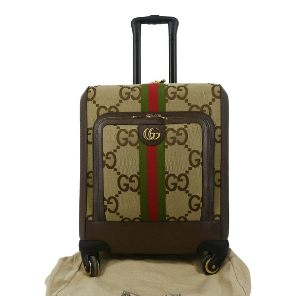 GUCCI Small Cabin Trolley Jumbo GG Supreme Canvas Travel Bag Beige 693646