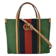 GUCCI GG Interlocking Canvas Web Tote Bag Tri Color Green 727728