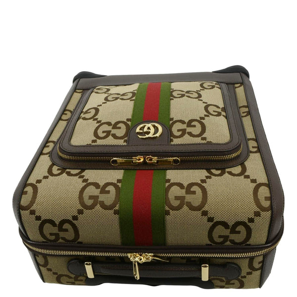 GUCCI Small Cabin Trolley Jumbo GG Supreme Canvas Travel Bag Beige 693646