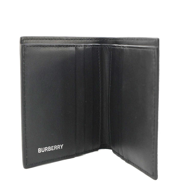 BURBERRY Check Leather Bifold Wallet Beige