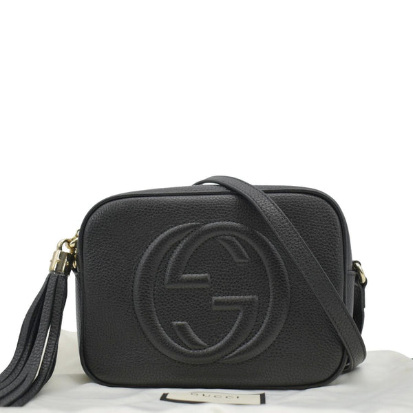 GUCCI  Soho Disco Leather Crossbody Bag Black 308364