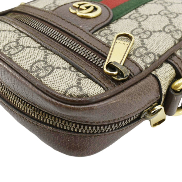 GUCCI Ophidia Small GG Canvas Messenger Bag Brown 598127